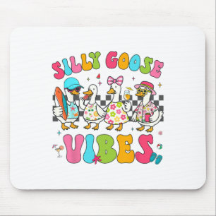 Groovy Silly Goose Vibes Matching Family Summer Va Mouse Pad