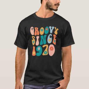 Groovy Since 1970 52nd Birthday Hippie Style 52 Ye T-Shirt