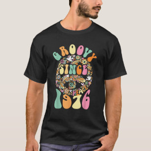 Groovy Since 1976 Peace For Vintage Birthday Party T-Shirt