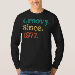 Groovy Since 1977 70s 60s Retro Birthday Party T-Shirt