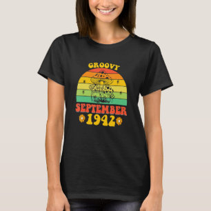 Groovy Since September 1942 80 Retro Birthday Part T-Shirt
