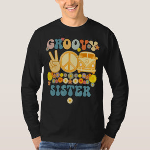 Groovy Sister Retro Matching Family Baby Shower Fa T-Shirt