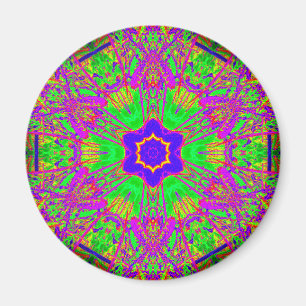 groovy six-point blue star magnet