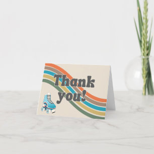 Groovy Skating Party Thank You Card