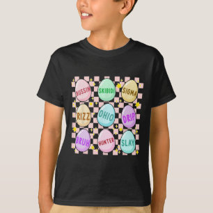 Groovy Skibidi Easter Egg Funny Rizz Meme Easter H T-Shirt