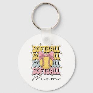 Groovy Softll Mom Mother Coquette Bow Softll _1 Keychain