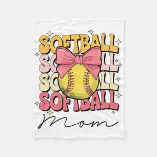 Groovy Softll Mom Mother Coquette Bow Softll _2 Fleece Blanket