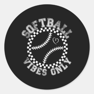 Groovy Softll Womens Girls Softll Classic Round Sticker