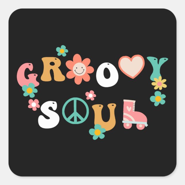 Groovy Soul Square Sticker (Front)