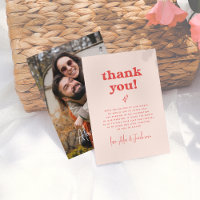 Groovy Sparkle Retro 70s Pink & Red Photo Wedding