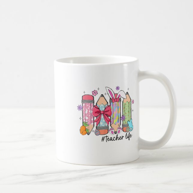 Groovy Sped Teacher Easter Bunny Sped Teaching Eas Coffee Mug (Right)