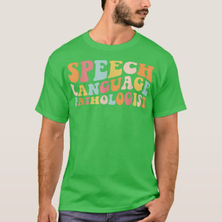 Groovy Speech Language Pathologist Leopard Speech T-Shirt