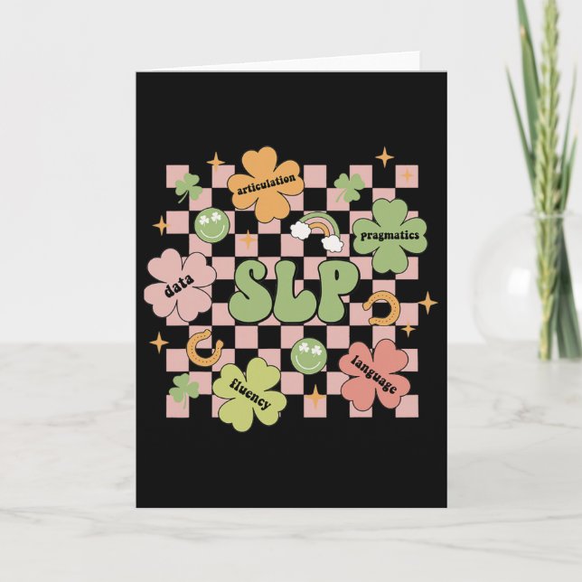 Groovy Speech Language Pathology St Patricks Day S Card (Front)