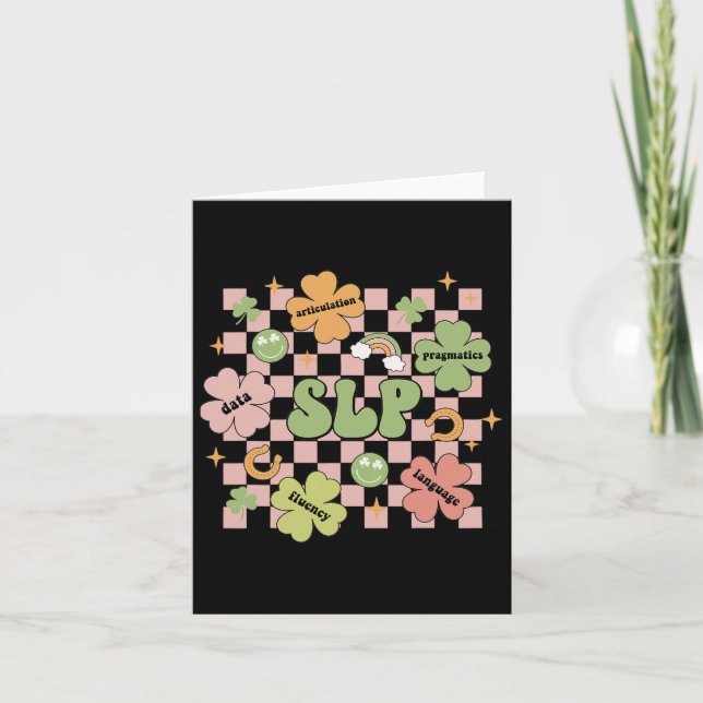 Groovy Speech Language Pathology St Patricks Day S Card (Front)