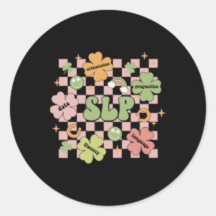 Groovy Speech Language Pathology St Patricks Day S Classic Round Sticker