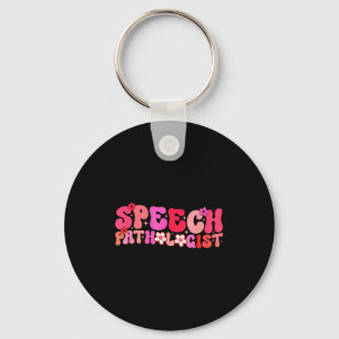 Groovy Speech Pathologist Speech Language Therapy  Keychain