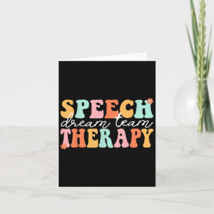Groovy Speech Therapy Team Therast Speech Language Card