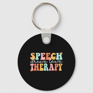 Groovy Speech Therapy Team Therast Speech Language Keychain
