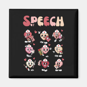 Groovy Speech Therapy Valentine's Day Heart Slp Va Magnet