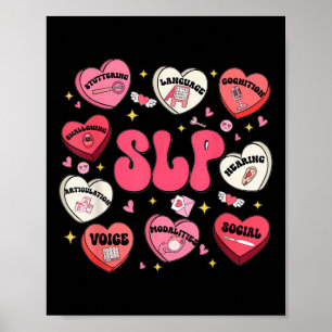 Groovy Speech Therapy Valentines Day Heart Slp Val Poster