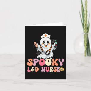 Groovy Spooky Labour and Delivery Nurse Halloween Card