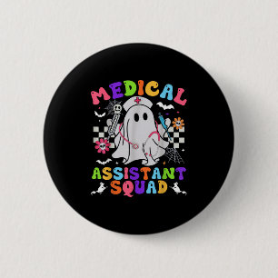 Groovy Spooky Medical Istant Squad Cute Halloween  2 Inch Round Button