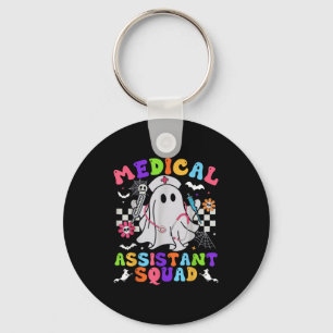 Groovy Spooky Medical Istant Squad Cute Halloween  Keychain