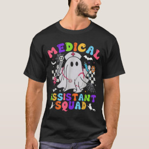 Groovy Spooky Medical Istant Squad Cute Halloween  T-Shirt