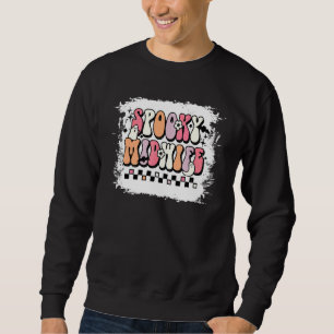 Groovy Spooky Midwife Floral Ghost Halloween Midwi Sweatshirt