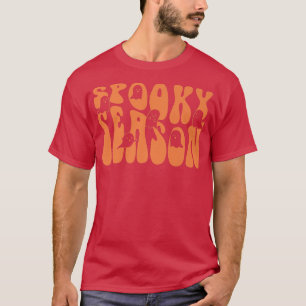 Groovy Spooky Season Boo Ghost Spooky Vibes Hallow T-Shirt