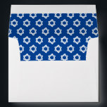 Groovy Star of David Jewish Bar Bat Mitzvah Mazel  Envelope<br><div class="desc">Perfect envelope to match with an invitation or mazel tov for a bar/bat mitzvah! Hand made art for you with handmade star of david pattern on the inside side! FULLY CUSTOMIZABLE! Click on “Personalize” above to edit the return address text. Click "edit using design tool" to adjust the fonts, colours...</div>