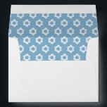 Groovy Star of David Jewish Bar Bat Mitzvah Mazel  Envelope<br><div class="desc">Perfect envelope to match with an invitation or mazel tov for a bar/bat mitzvah! Hand made art for you with handmade star of david pattern on the inside side! FULLY CUSTOMIZABLE! Click on “Personalize” above to edit the return address text. Click "edit using design tool" to adjust the fonts, colours...</div>
