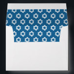 Groovy Star of David Jewish Bar Bat Mitzvah Mazel  Envelope<br><div class="desc">Perfect envelope to match with an invitation or mazel tov for a bar/bat mitzvah! Hand made art for you with handmade star of david pattern on the inside side! FULLY CUSTOMIZABLE! Click on “Personalize” above to edit the return address text. Click "edit using design tool" to adjust the fonts, colours...</div>