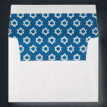 Groovy Star of David Jewish Bar Bat Mitzvah Mazel  Envelope<br><div class="desc">Perfect envelope to match with an invitation or mazel tov for a bar/bat mitzvah! Hand made art for you with handmade star of david pattern on the inside side! FULLY CUSTOMIZABLE! Click on “Personalize” above to edit the return address text. Click "edit using design tool" to adjust the fonts, colours...</div>