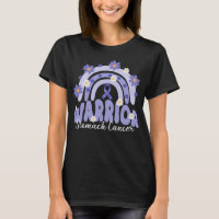 groovy stomach cancer warrior rainbow flower  