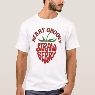 Groovy Strawberry Retro 70s Vibes T-Shirt