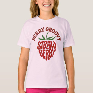 Groovy Strawberry Retro 70s Vibes T-Shirt