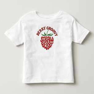 Groovy Strawberry Retro 70s Vibes Toddler T-shirt