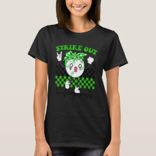 Groovy Strike Out Gastroparesis Awareness Baseball T-Shirt