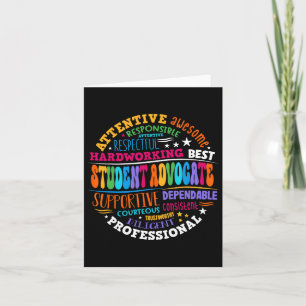 Groovy Student Advocate Appreciation Back To Schoo Card