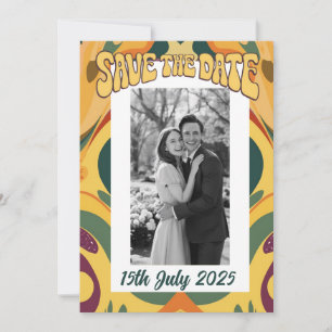 Groovy style retro 70s seventies sixties vibe announcement