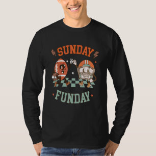 Groovy Sunday Funday Football Mens Womens Kids Boy T-Shirt