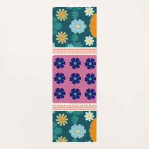 Groovy Sunflowers and Botanical Blooms Yoga Mat