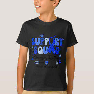 Groovy Support Squad Blue Ribbon Ataxia Awareness  T-Shirt