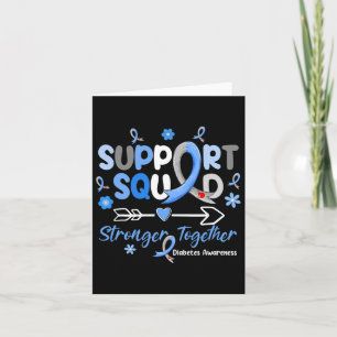 Groovy Support Squad Blue Ribbon Diabetes Awarenes Card