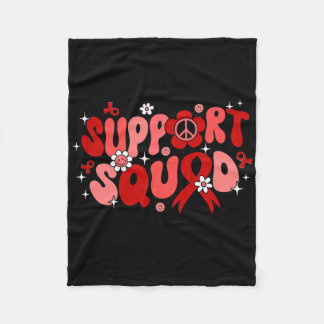 Groovy Support Squad Brain Aneurysm Awareness Gift Fleece Blanket