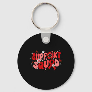 Groovy Support Squad Brain Aneurysm Awareness Gift Keychain
