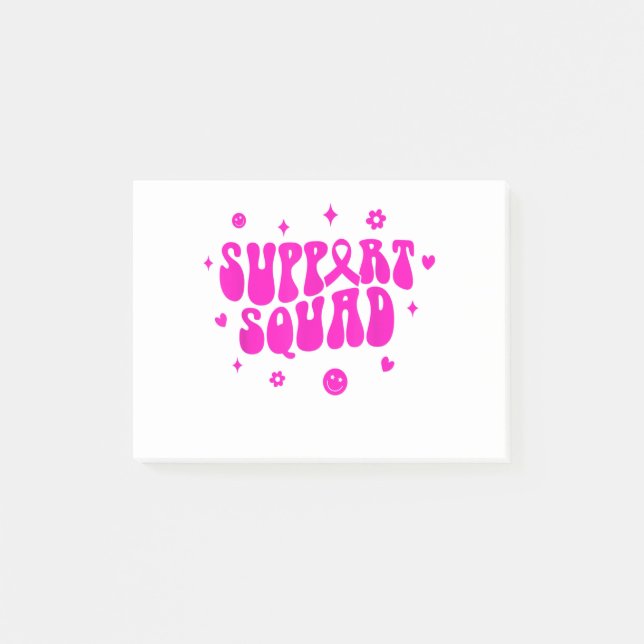 Groovy Support Squad Breast Cancer Awareness We We Post-it Notes (Front)
