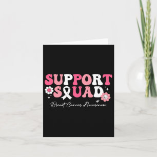 Groovy Support Squad Breast Cancer Awareness White Card
