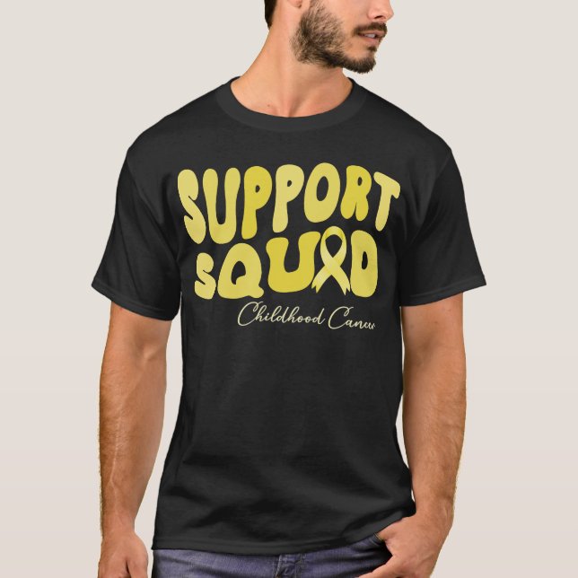 groovy support squad childhood cancer awareness   T-Shirt (Front)